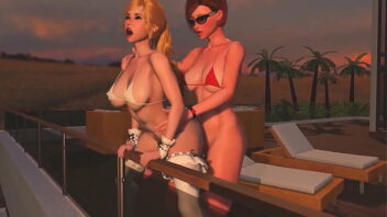 Cartoon bikini porn